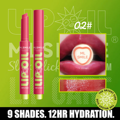 Multicolor Silky Click Lip Care Hydrating Solid Lip Gloss with Radiant Mirror Shine, Effortless Press Long-Lasting